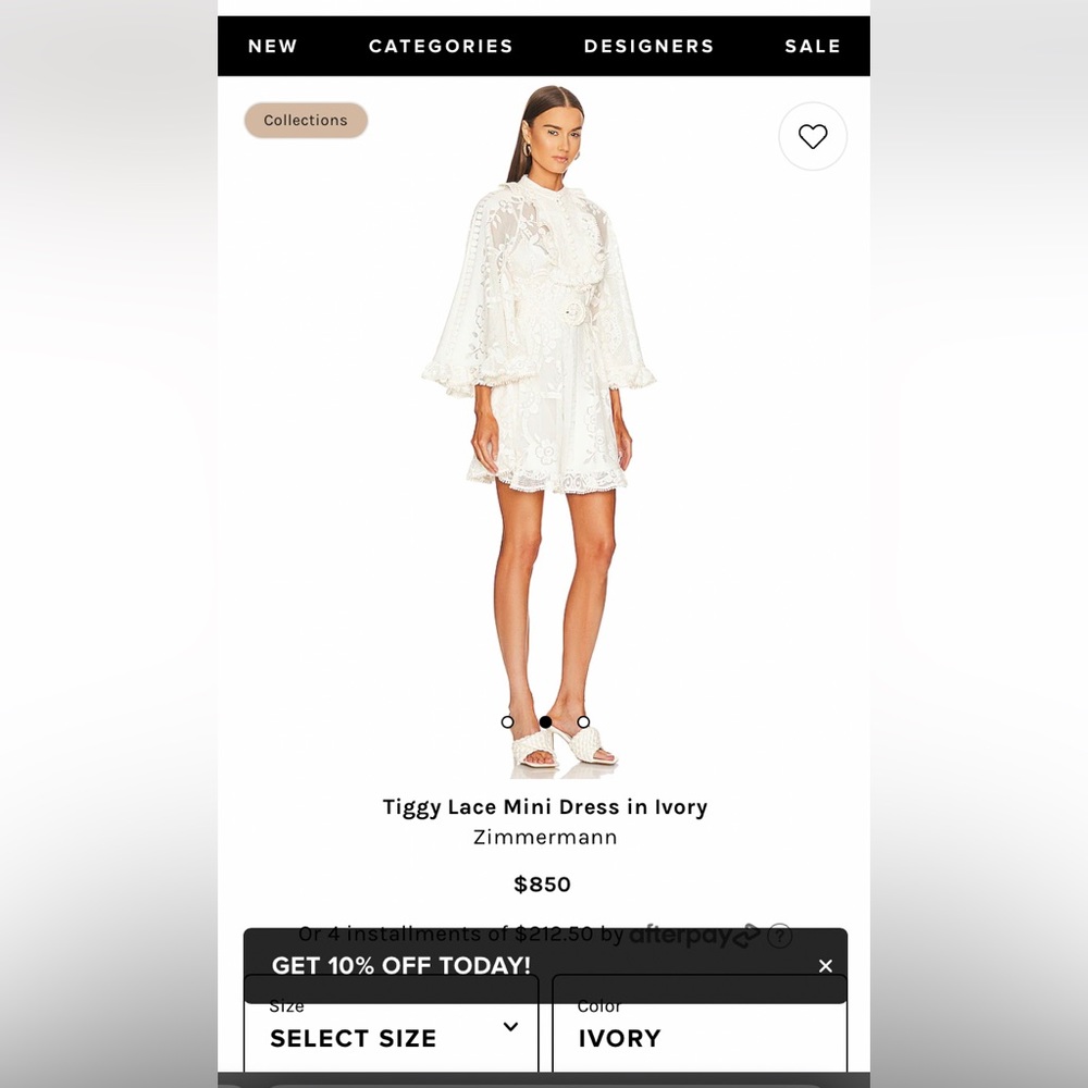 ZIMMERMANN WHITE DRESS!!